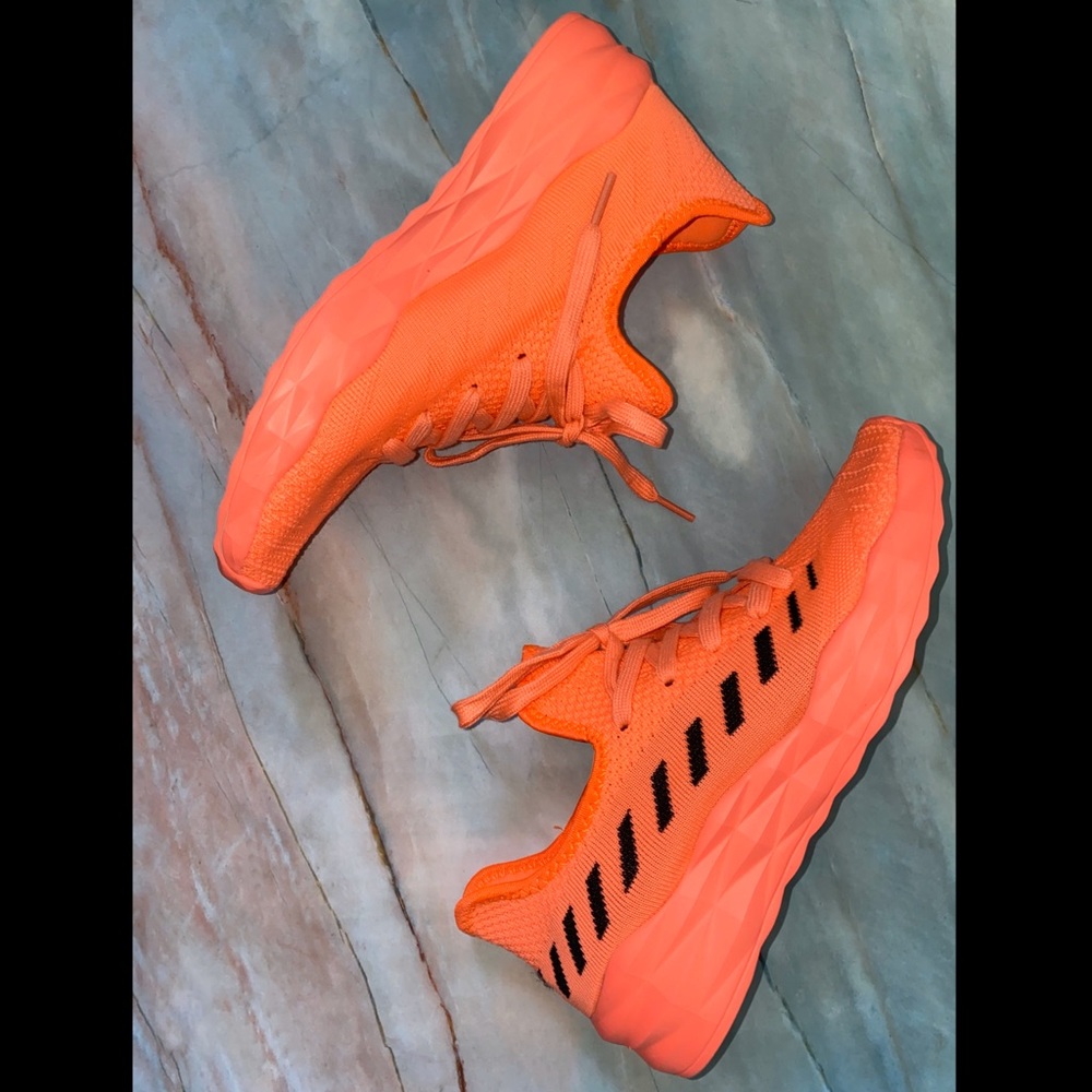 ⚠️ LAST pair size 7 FREE SHIP🔥Neon Coral Sneakers - Picture 3 of 10